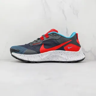 Nike Trail Gris Rouge Swoosh superposition tacheté blanc mi-suela chaussures de course