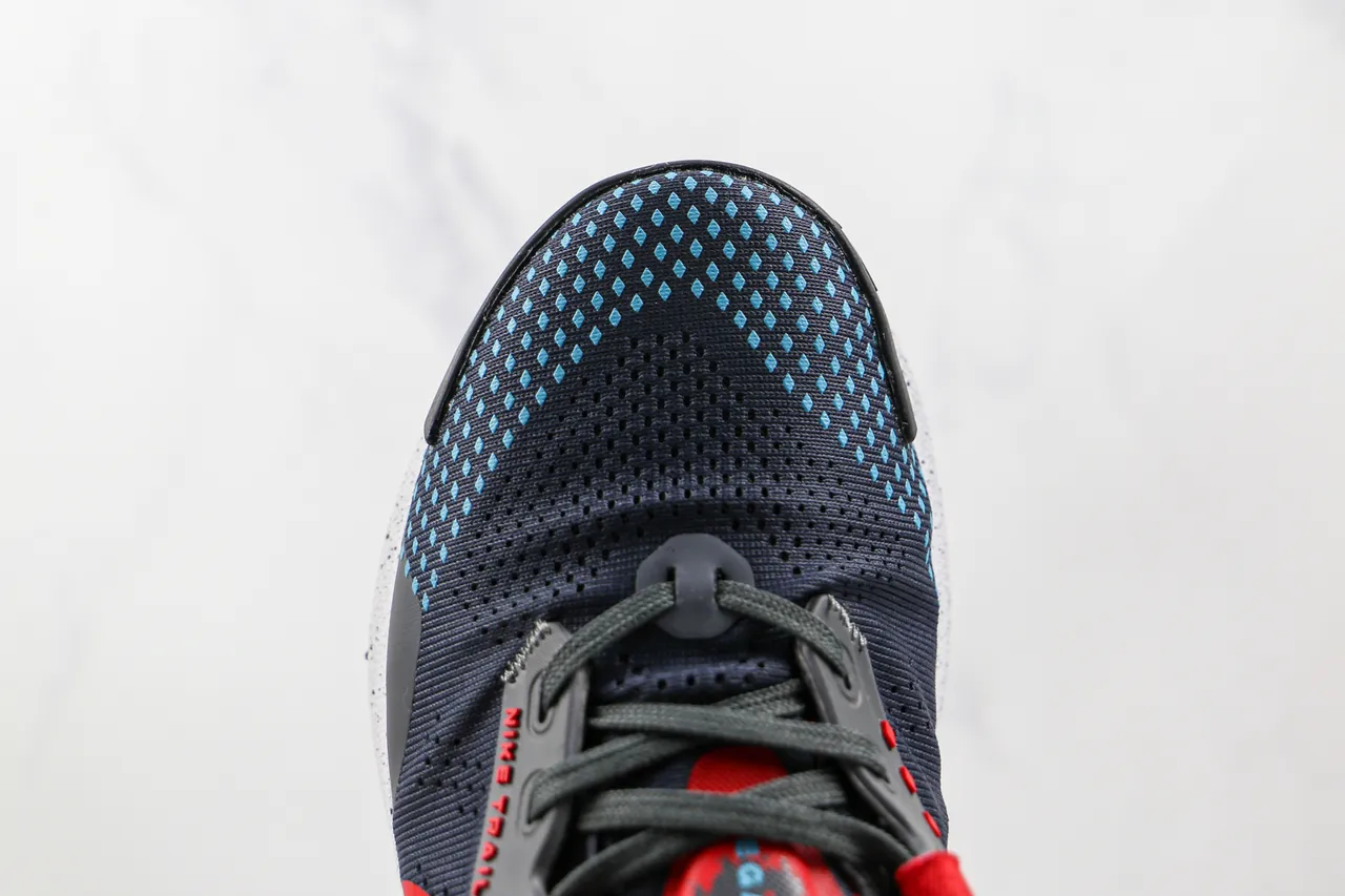 Nike Trail Gris Rojo Swoosh superposición motas blanco suela intermedia zapatillas de correr 6
