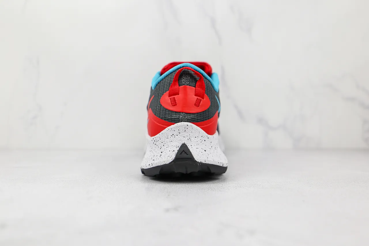 Nike Trail Gris Rojo Swoosh superposición motas blanco suela intermedia zapatillas de correr 9