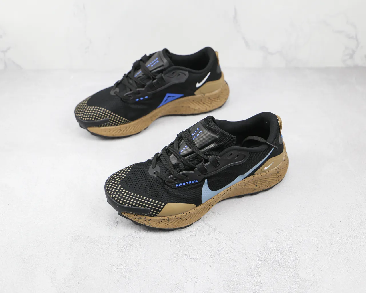 Nike chaussure de trail running noir bleu clair tan tacheté semelle intermédiaire chaussure de running 7