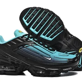 Nike Tuned Air Black and Cyan Lifestyle Sneakers