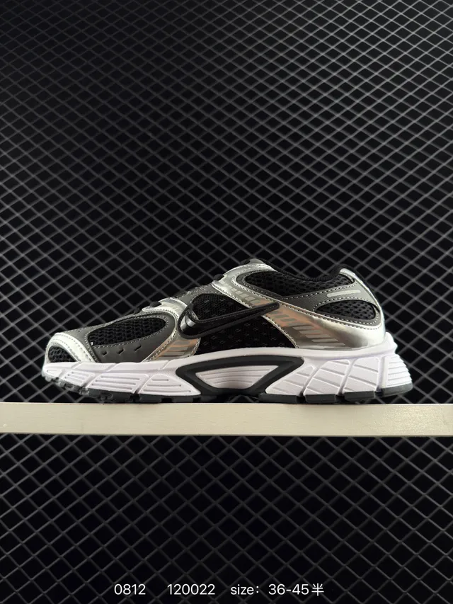 Nike V5 RNR Silver Black Retro Wave Cage Metallic Overlays Chunky Sneakers 7