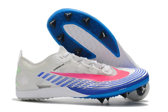 Nike Vaporweave Racing Spike Neon Yellow Blue Tênis de corrida 3