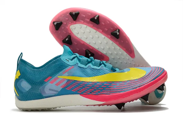 Nike Vaporweave Racing Spike Neon Yellow Blue Tênis de corrida 6