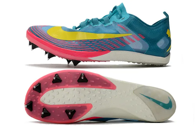 Nike Vaporweave Racing Spike Neon Yellow Blue Tênis de corrida 7