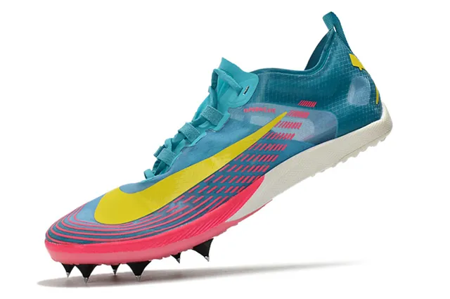 Nike Vaporweave Racing Spike Neon Yellow Blue Tênis de corrida 9