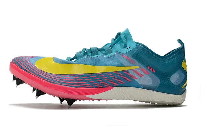 Nike Vaporweave Racing Spike Neon Yellow Blue Tênis de corrida 10