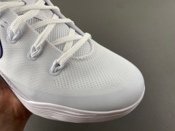 Nike White and Purple Swoosh Basketball Shoes 2