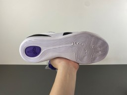 Nike White and Purple Swoosh Basketball Shoes 9