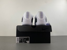 Nike White and Purple Swoosh Basketball Shoes 17