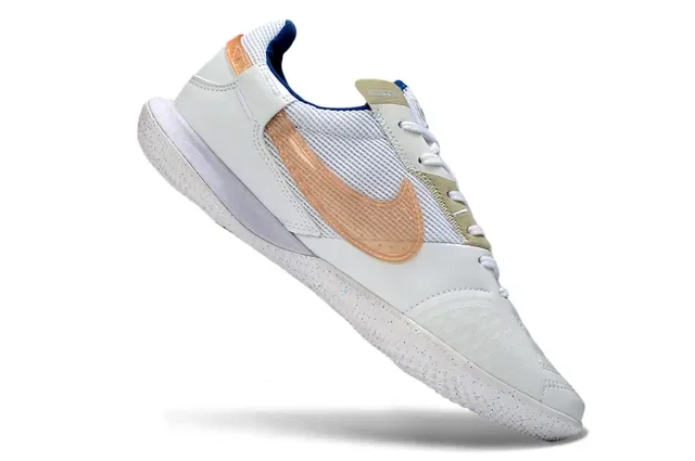 Nike White Beige Low-Top Perforated Leather And Mesh Upper Sneakers 2