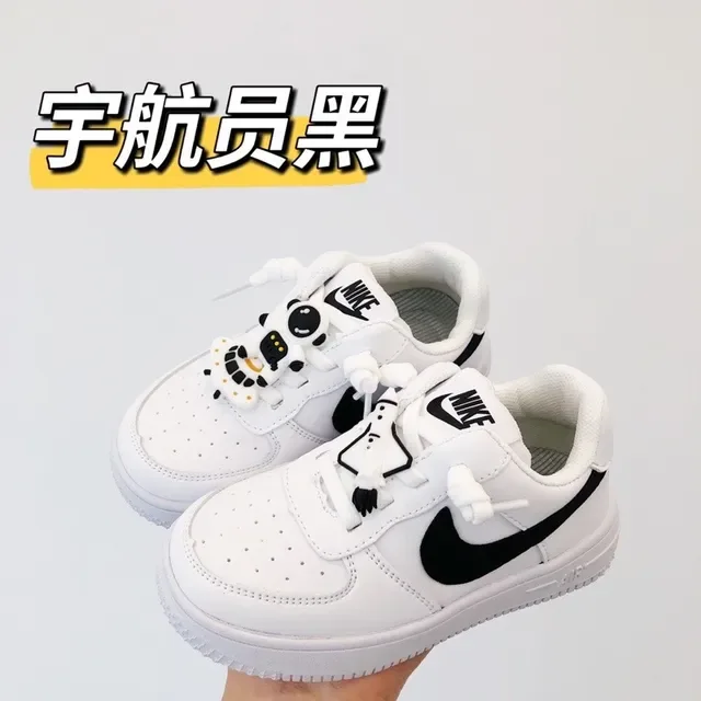 Nike White Black Laceless Velcro Strap Closure Lifestyle Sneakers 4