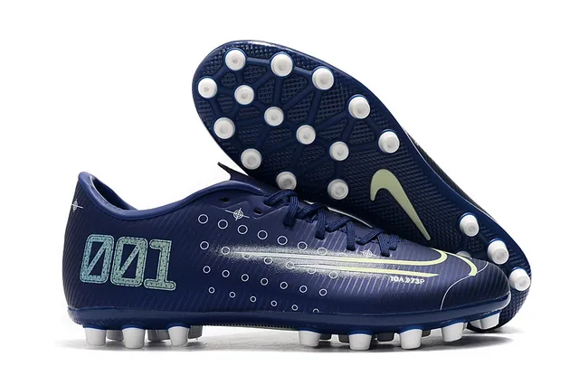 Nike أبيض أسود منخفض القطعة علوة اصطناعية قفص وسط القدم بتصميم زيغزاج كرة القدم للعشب الصناعي 8