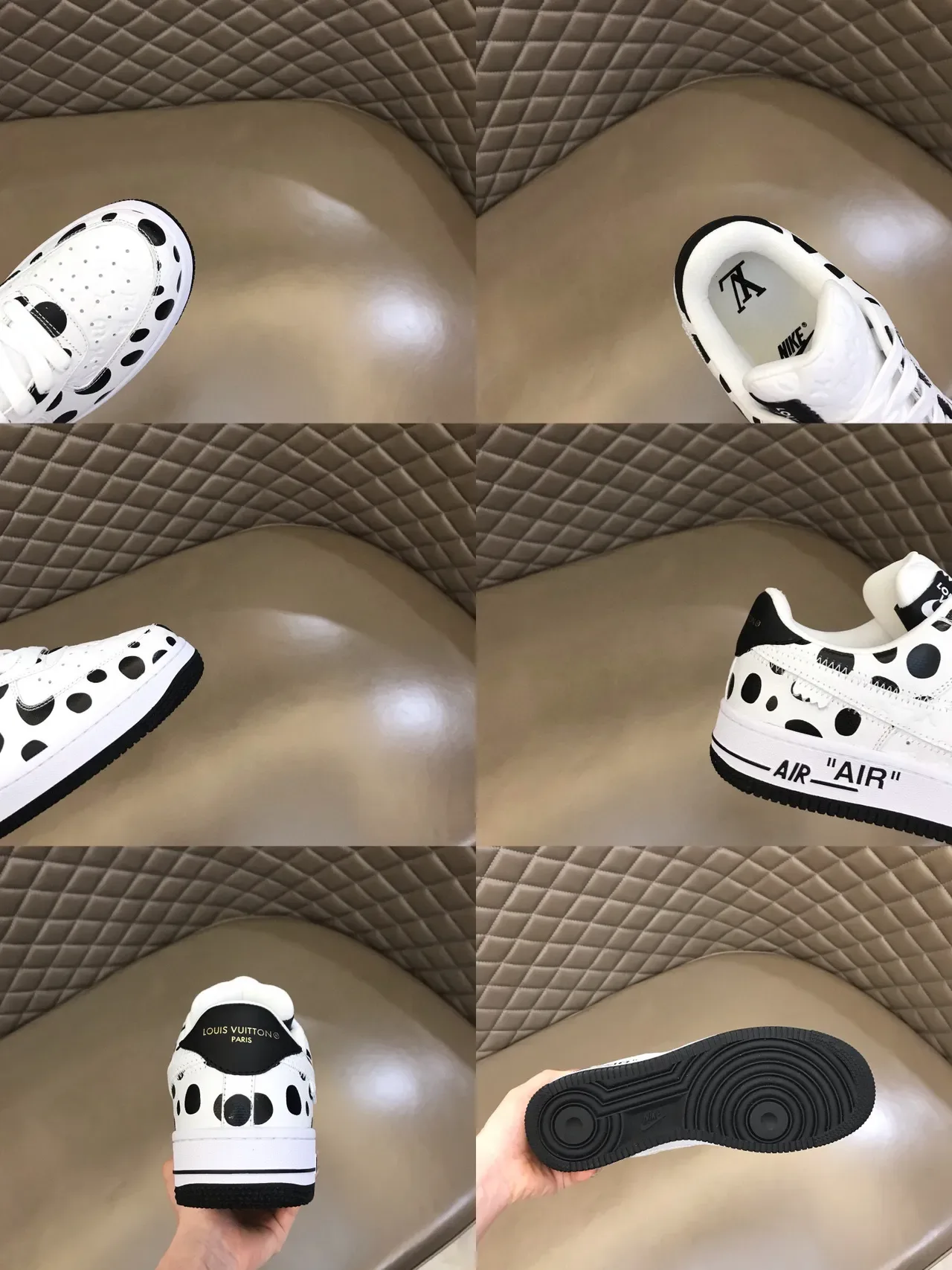 Nike White Black Low-Top Polka-Dot Print Lifestyle Sneakers 2