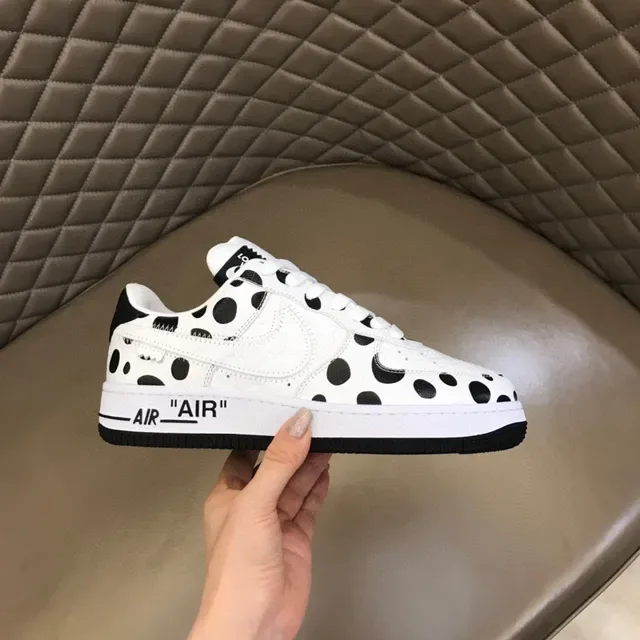 Nike White Black Low-Top Polka-Dot Print Lifestyle Sneakers 6