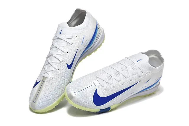 Nike Blanco Azul Knit Upper Outsole Turf Zapatos de Fútbol 2