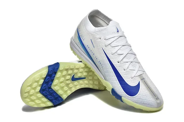 Nike Blanco Azul Knit Upper Outsole Turf Zapatos de Fútbol 7