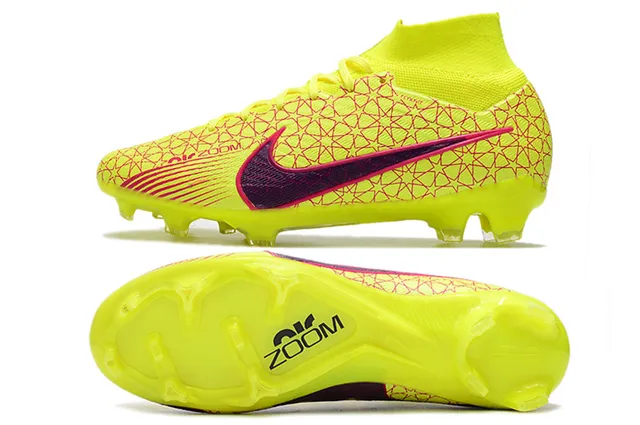 Nike সাদা সোনা উচ্চ-কাট সক-ফিট উপরের ধাতব একক প্লেট দৃঢ়-মাটি সকার জুতো 17