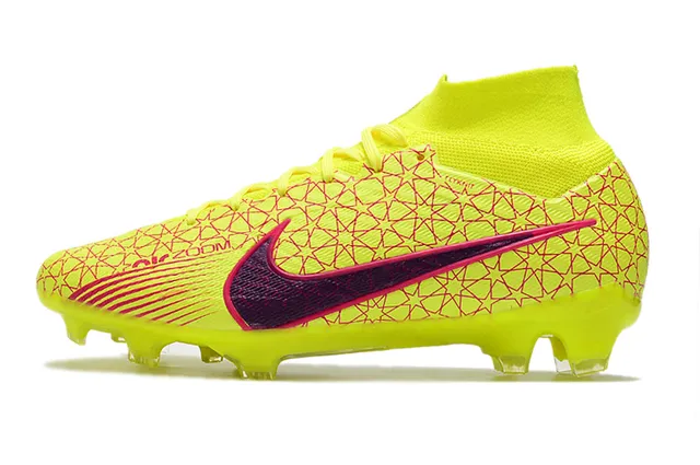 Nike সাদা সোনা উচ্চ-কাট সক-ফিট উপরের ধাতব একক প্লেট দৃঢ়-মাটি সকার জুতো 20