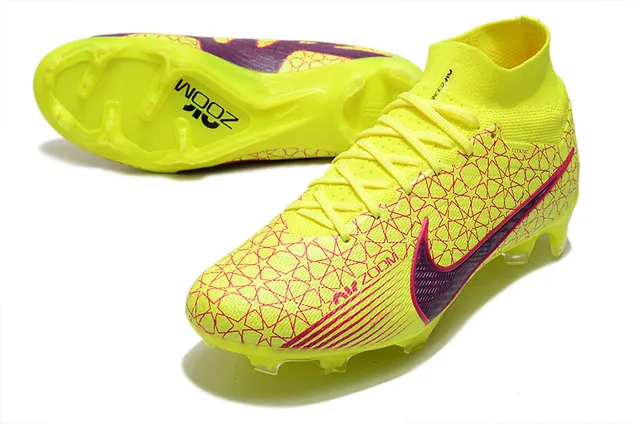 Nike সাদা সোনা উচ্চ-কাট সক-ফিট উপরের ধাতব একক প্লেট দৃঢ়-মাটি সকার জুতো 21