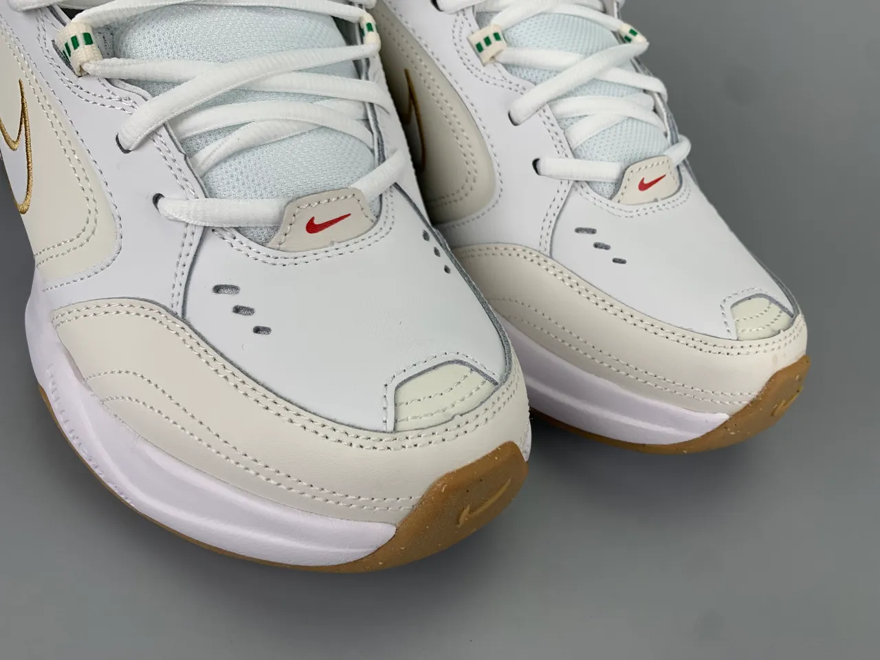 Nike White Gold Retro Training Silhouette Layered Leather-Synthetic Upper Lifestyle Sneakers 8