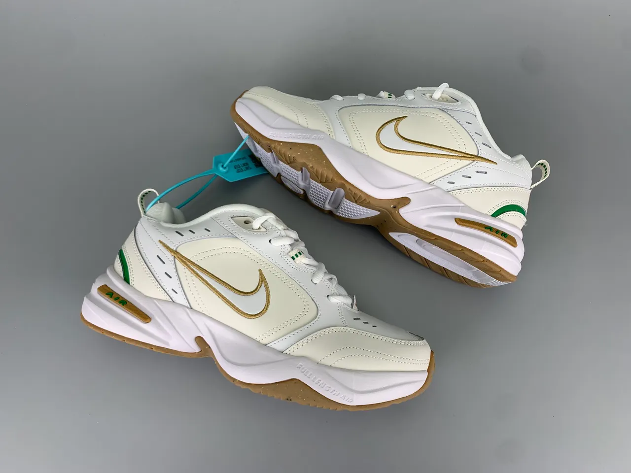 Nike White Gold Retro Training Silhouette Layered Leather-Synthetic Upper Lifestyle Sneakers 10