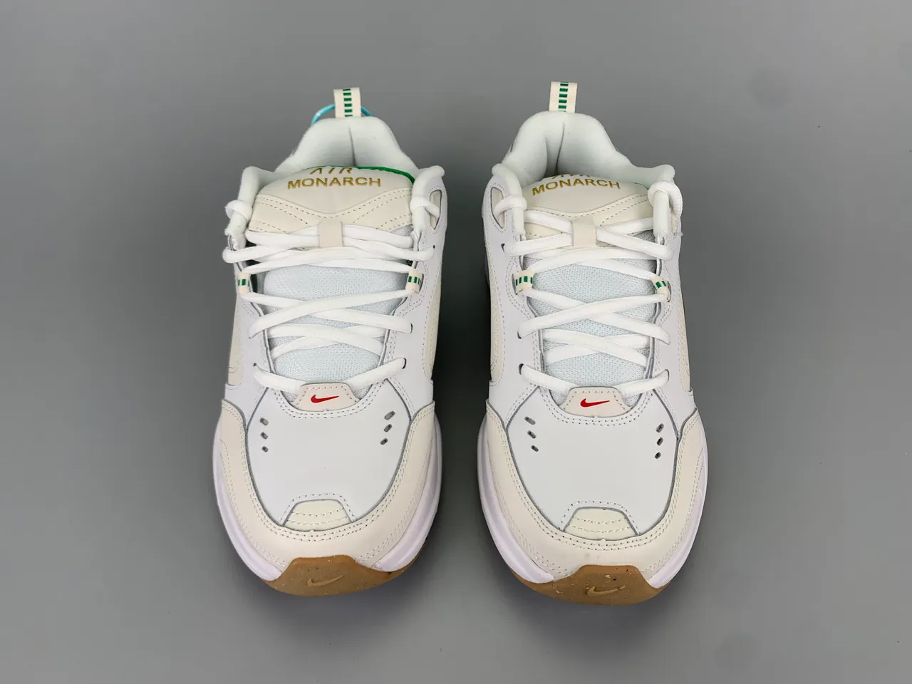 Nike White Gold Retro Training Silhouette Layered Leather-Synthetic Upper Lifestyle Sneakers 11
