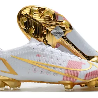 Nike 白金 合成鞋面 金属点缀 钉地足球鞋