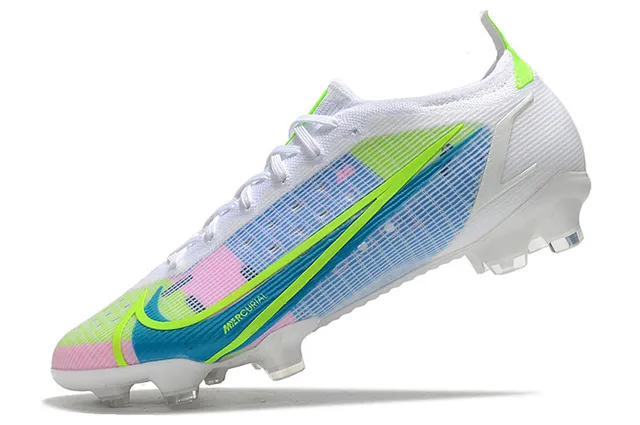 Nike أبيض ذهبي أعلى صناعي لمسات معدنية أحذية كرة القدم للأرض الصلبة 5