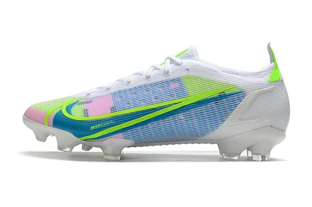 Nike أبيض ذهبي أعلى صناعي لمسات معدنية أحذية كرة القدم للأرض الصلبة 6