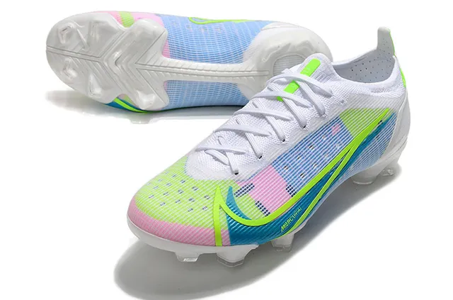 Nike أبيض ذهبي أعلى صناعي لمسات معدنية أحذية كرة القدم للأرض الصلبة 7