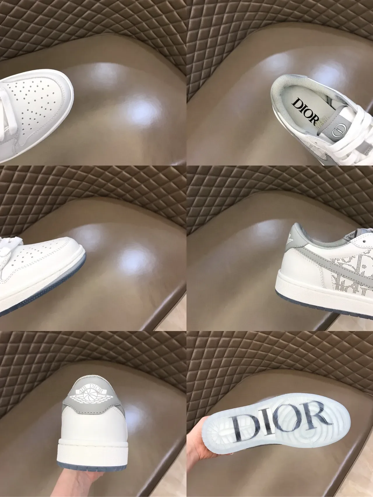 Nike White Gray Low-Top Perforated Toe Lifestyle Sneakers 2
