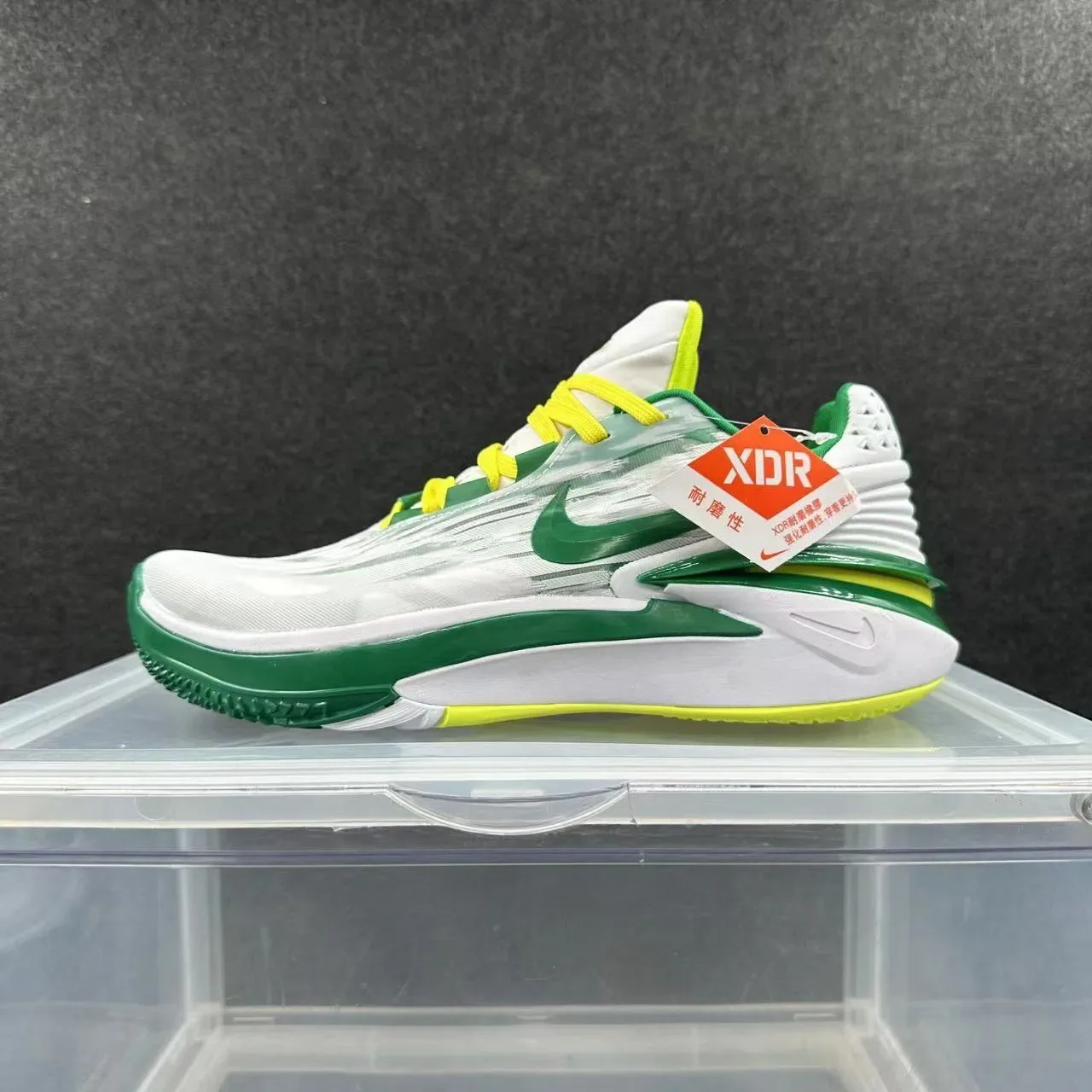 Nike White Green Layered Synthetic Cage Sculpted Midsole Lifestyle Sneakers 2
