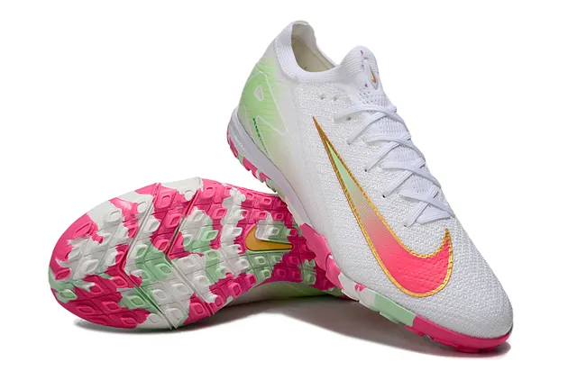 Nike White Multicolor Knit Upper Camo Outsole Turf Soccer Shoes 4