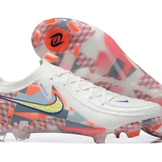 Nike أحذية كرة القدم أبيض متعدد الألوان علوة كينيت طباع هندسي Firm-Ground