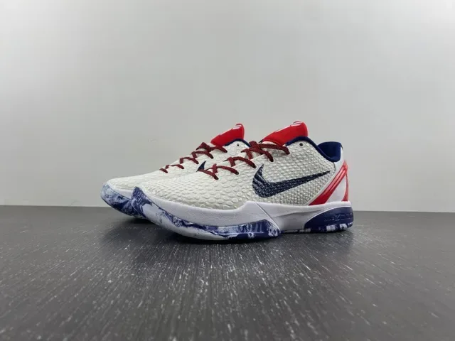 Nike Blanc Marine Haut Tricot Texturé Multicouche Cage Synthétique Chaussures de Basket 2