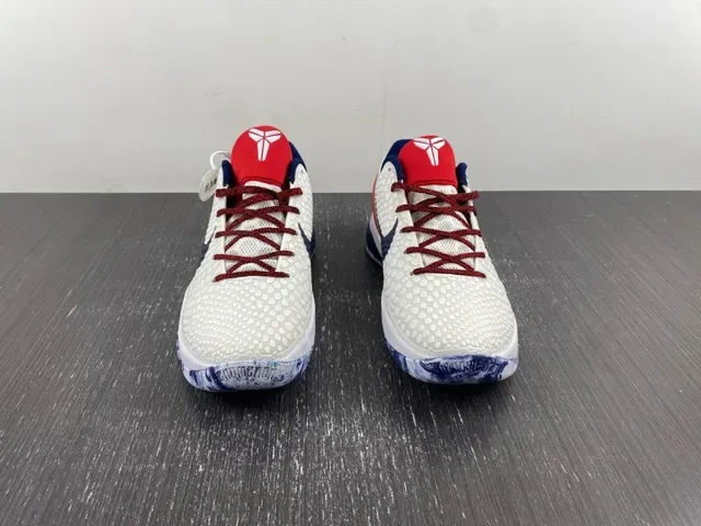 Nike Blanc Marine Haut Tricot Texturé Multicouche Cage Synthétique Chaussures de Basket 3