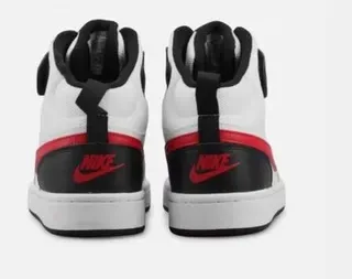 Nike White Pink High-Top Strap-Closure Lifestyle Sneakers 3