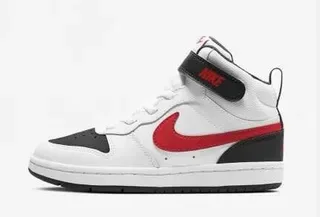Nike White Pink High-Top Strap-Closure Lifestyle Sneakers 6