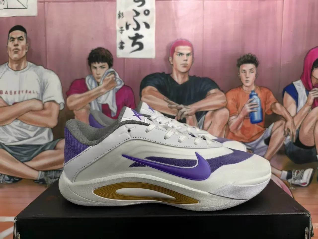Nike White Purple Gold Lifestyle Sneakers 4