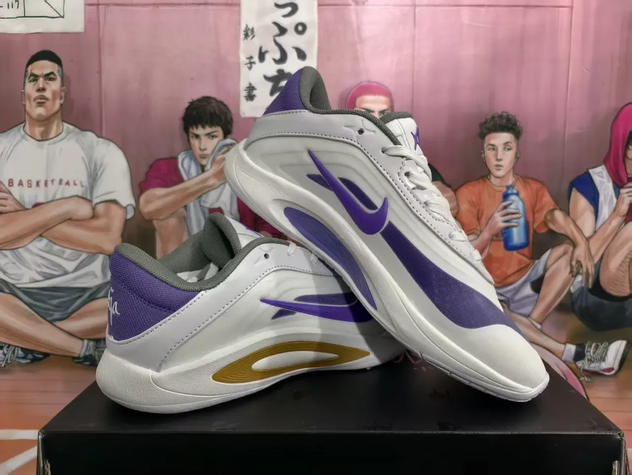 Nike White Purple Gold Lifestyle Sneakers 5