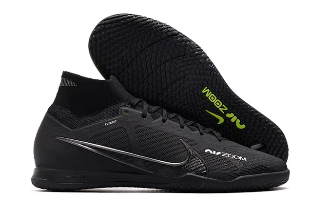 Nike chaussures de football indoor à col haut Flyknit en blanc et violet 3
