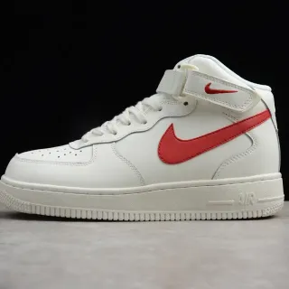 Nike White Red High-Top Ankle Strap Lifestyle Sneakers
