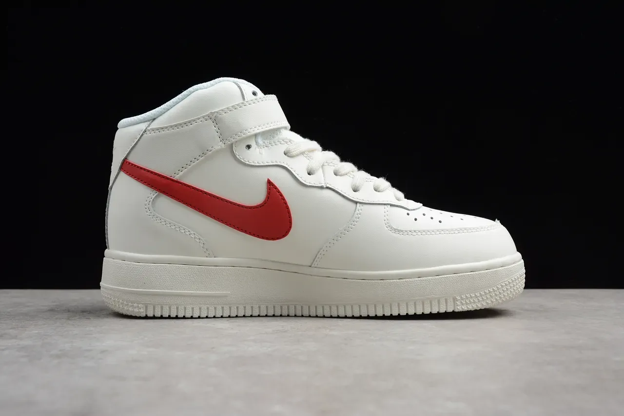 Nike White Red High-Top Ankle Strap Lifestyle Sneakers 14