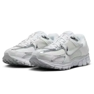 Nike White Silver Mesh Upper Metallic Overlays Lifestyle Sneakers
