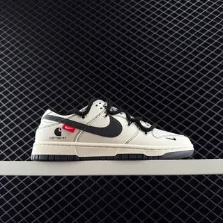 Nike x Carhartt WIP Dunk Low Off-White Black Red स्केटबोर्ड जूते