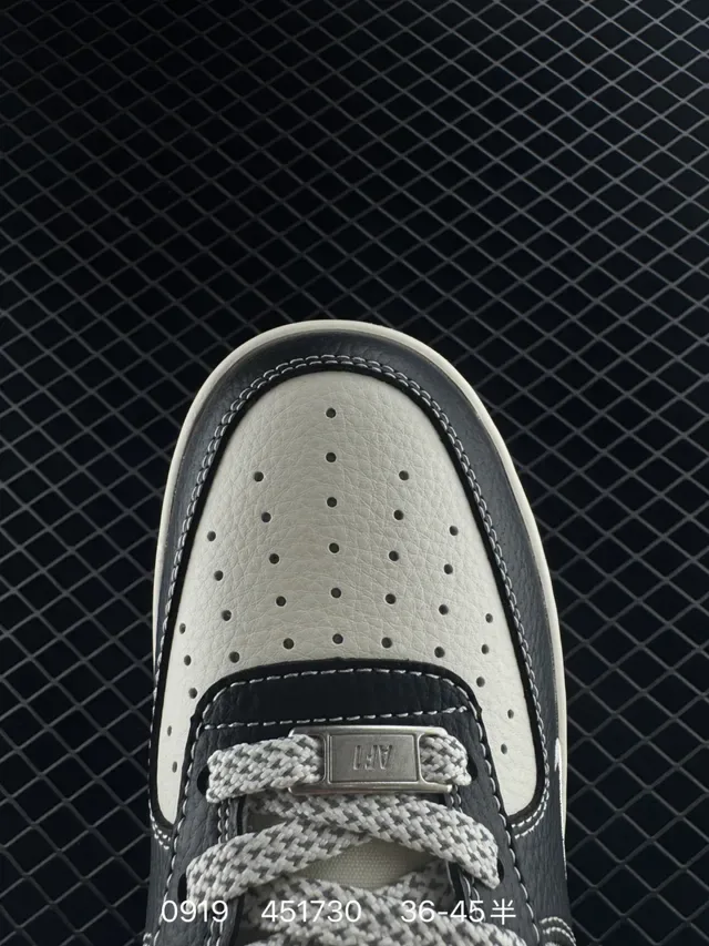 Nike x Stussy Air Force 1 Low Black Cream Lifestyle Sneakers 5