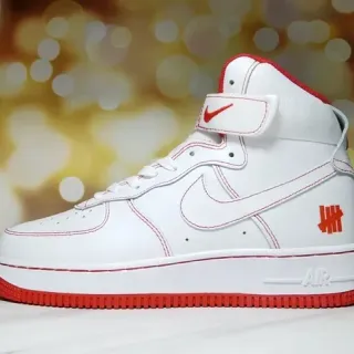 Nike x UNDEFEATED Air Force 1 High White Red Lifestyle Sneakers