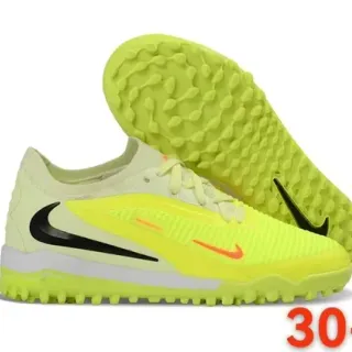 Nike Yellow Black Low-Top Knit Upper Turf Soccer Shoes
