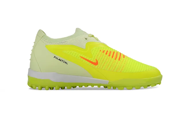 Nike Zapatos de Fútbol Turf Amarillo Negro Low-Top con Superior de Tricot 7